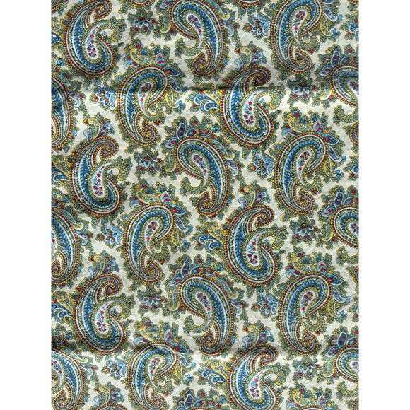 2xLauren Ralph Lauren Standard Multicolor Paisley Cotton Pillow Cover Green Blue - Picture 13 of 16
